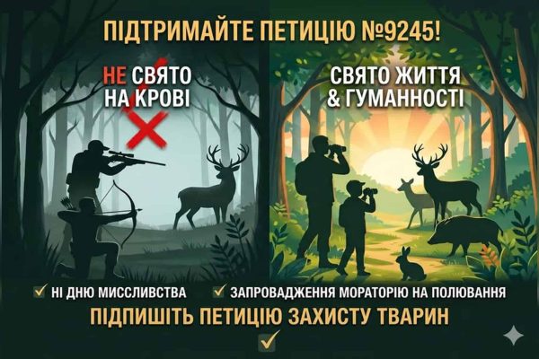 Київ: петиція проти Дня мисливства вимагає мораторій на полювання